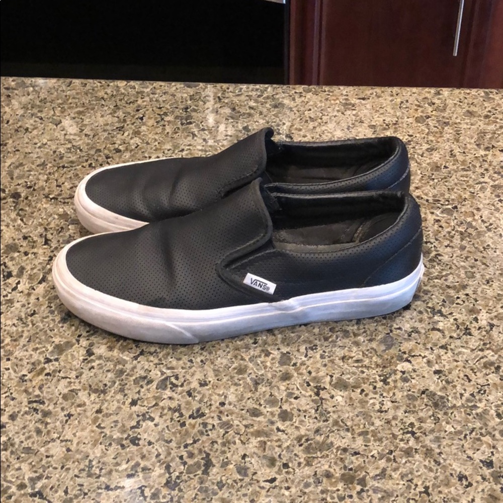 Black slip on vans women’s 8